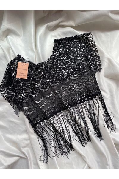 Butik Bikini Üstü Püsküllü bluz