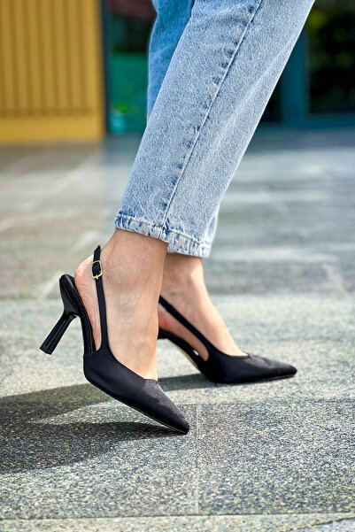 Buem Ultra Stylish Satin - Pointed Toe and Open Heel Casual Women's Heeled Shoes