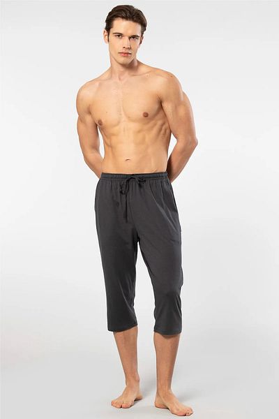 Cacharel Men's Single Bottom 50% Modal 50% Cotton Comfortable Fit Capri