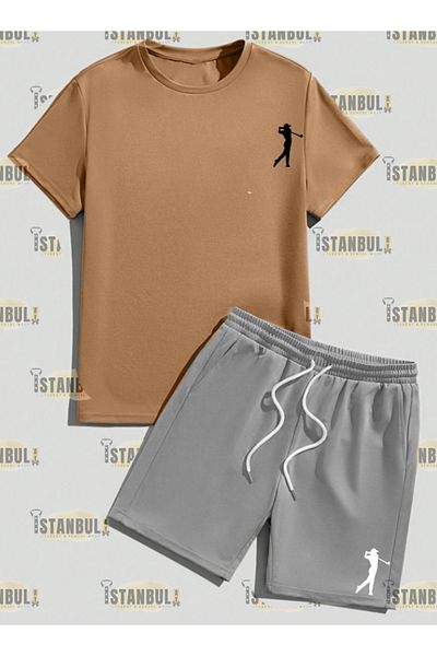 aynewmoda Комплект тениска и шорти за танци с емотикони