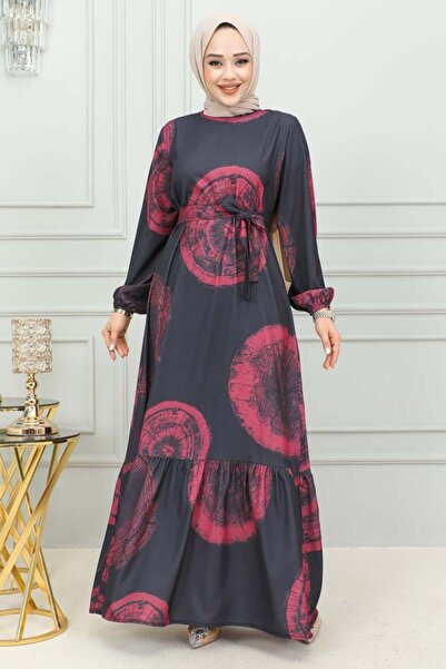 SGS Φόρεμα με σχέδιο αερομπίν σε μπορντό χρώμα