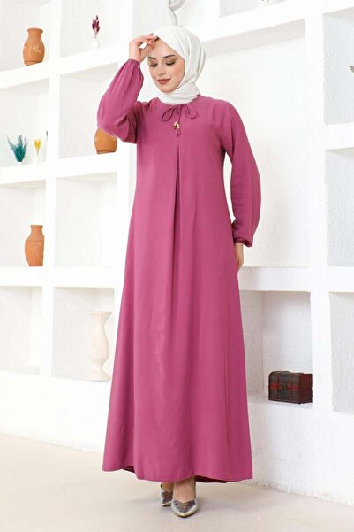 SGS Φόρεμα από βισκόζη Dusty Rose - A Pile