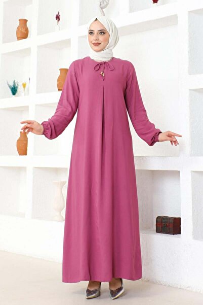 SGS Φόρεμα από βισκόζη Dusty Rose - A Pile