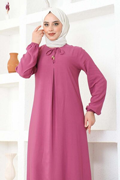 SGS Φόρεμα από βισκόζη Dusty Rose - A Pile