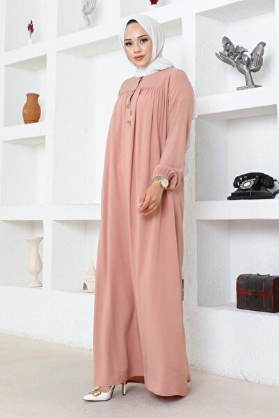 SGS PUDRA Viscose Dress - Half Buttoned
