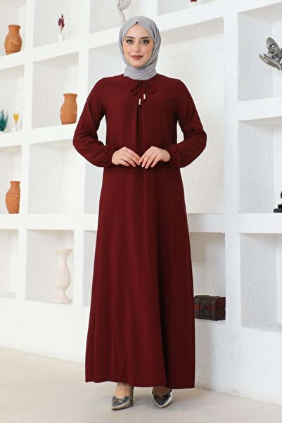 SGS Φόρεμα Βουργουνδίας Βισκόζης - Πιέτα