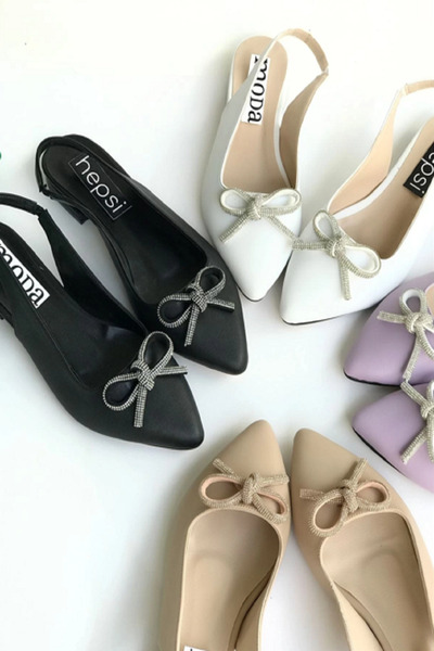 VERA LİFE Жіночі балетки з камінцями та бантиком