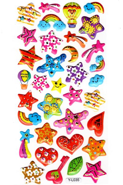 Limmy Σημειωματάριο με μοτίβο Stars - 17x9cm Planner Sticker (limyl-035)
