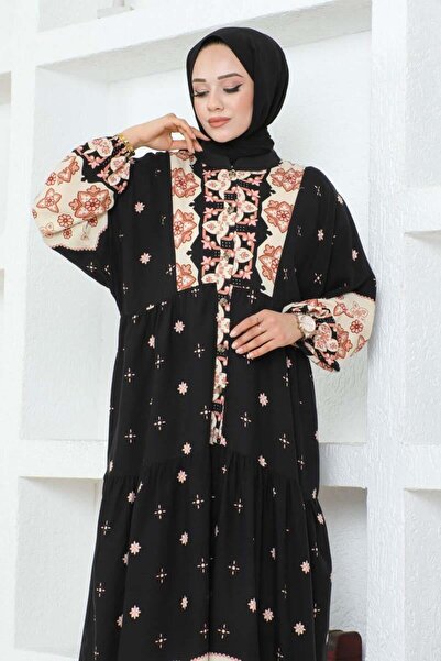 SGS Μαύρο φόρεμα βισκόζης - Αυθεντικό σχέδιο