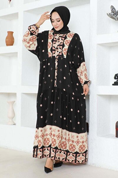 SGS Μαύρο φόρεμα βισκόζης - Αυθεντικό σχέδιο