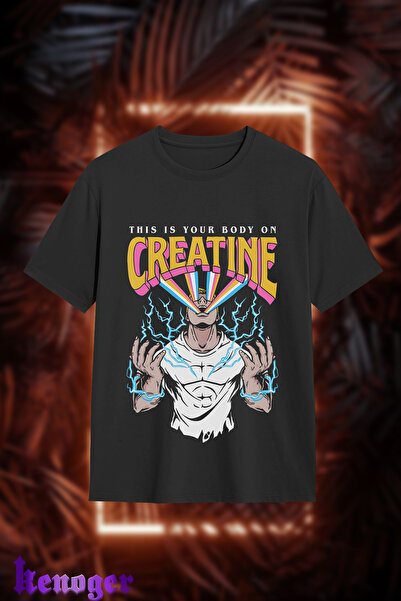 kenoger Tricou unisex oversize cu imprimeu Creatine
