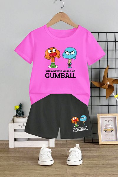 MYADA Set pentru copii cu gât elastic cu imprimeu Gumball - Set de 2 11053
