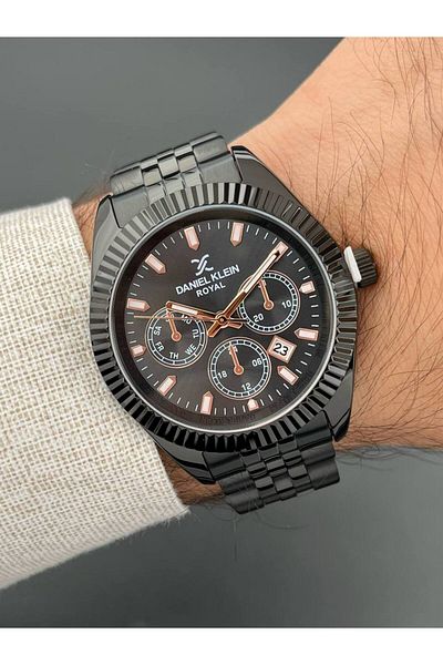 Daniel Klein Black Men's Wristwatch 3 Atm Waterproof