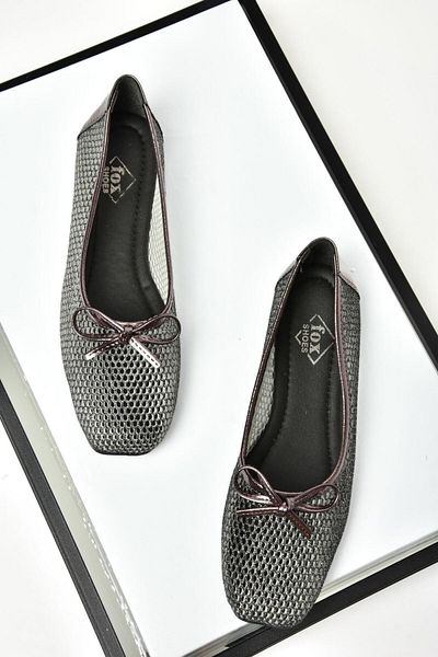 Fox Shoes S 476350115   Balerini de damă de culoare platină