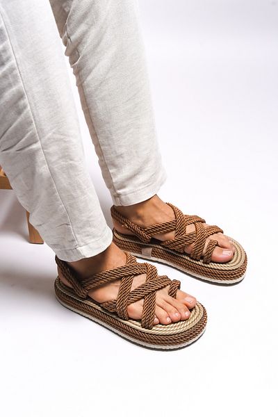 Riccon Heilrith Herrensandalen0012102 - Hellbraun