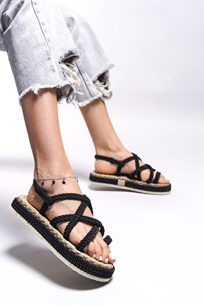 Riccon Dámské černé sandály Edlivren -0012101 Model