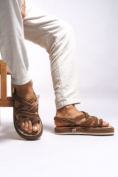 Riccon Heilrith Herrensandalen0012102 - Hellbraun