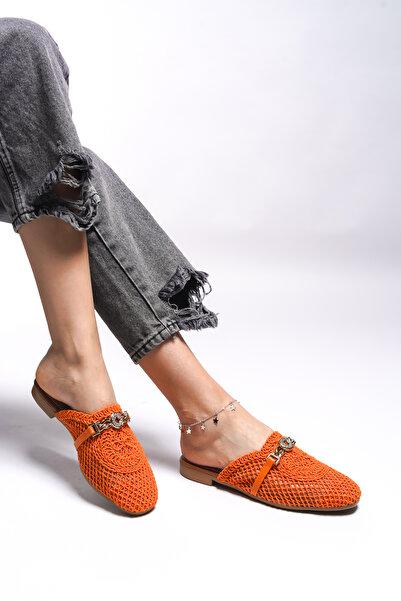 Riccon Maendreil Orange Women's Slippers -0012100