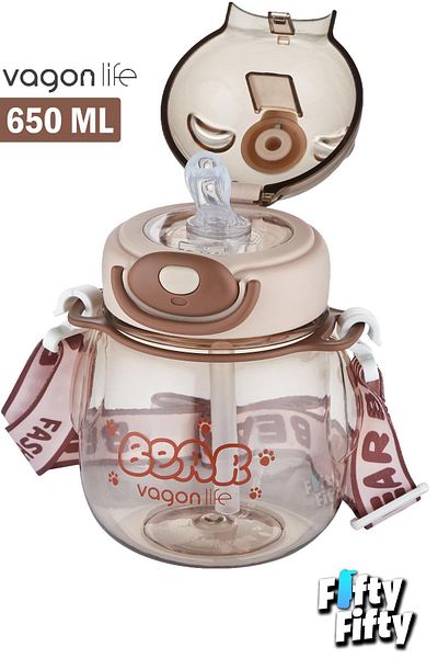 Vagonlife 720 ML Children's Water Bottle with Neck Strap and 5 Different Colors - FFVGN2026