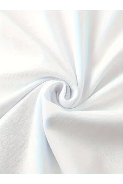 mercoledi Λευκό γυναικείο μπλουζάκι με στάμπα με V λαιμόκοψη