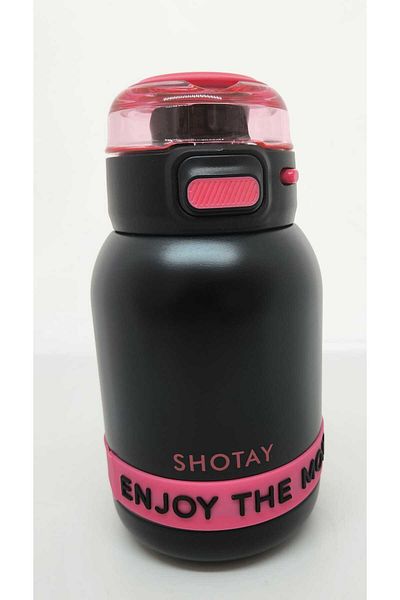 Shotay St-8901 Enjoy Black-Pink 600ml Water Bottle Thermos
