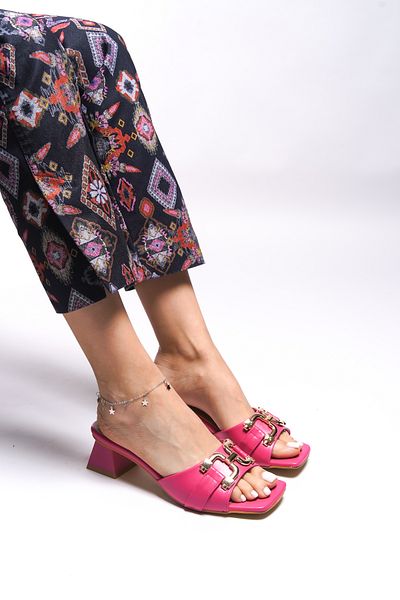 Riccon Fuchsia Kiavriah Hausschuhe mit Absatz für Damen -001211