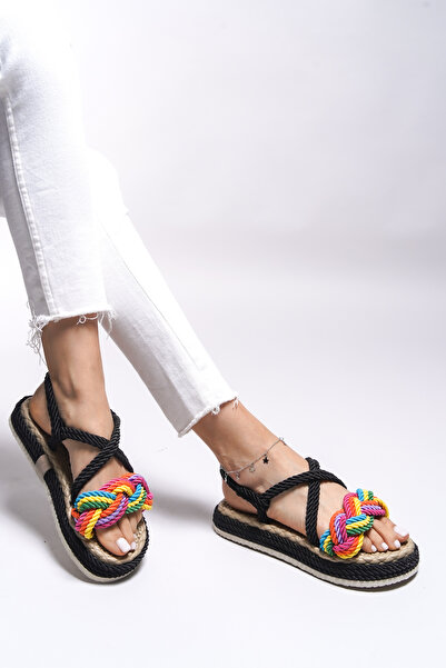 Riccon Dámské sandály Jessinalyn Black Rainbow -0012104