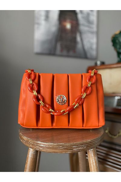 Levidor Women's Bag Shoulder Strap Quality Orange Shoulder Bag