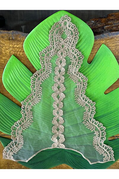 Gönülden Tasarım 41x33 cm Til Vezena Vezeni ovratnik - Dodatak za šivanje ode...