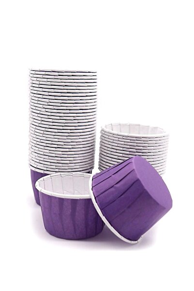 Trend Hediye Sepeti قالب كيك مافن أرجواني - 50 قطعة، كبسولة كيك، قالب كب كيك،...