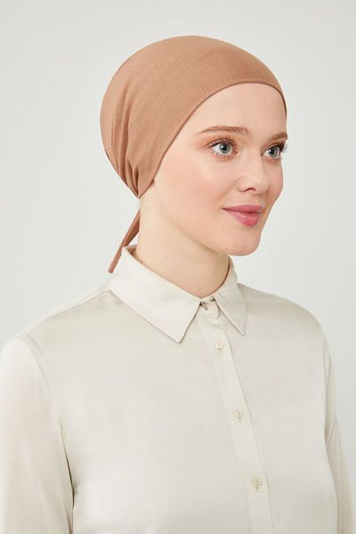 Melodi Scarf Large Mold - Large Volume Hijab Design XL Bonnet Milk Brown Women