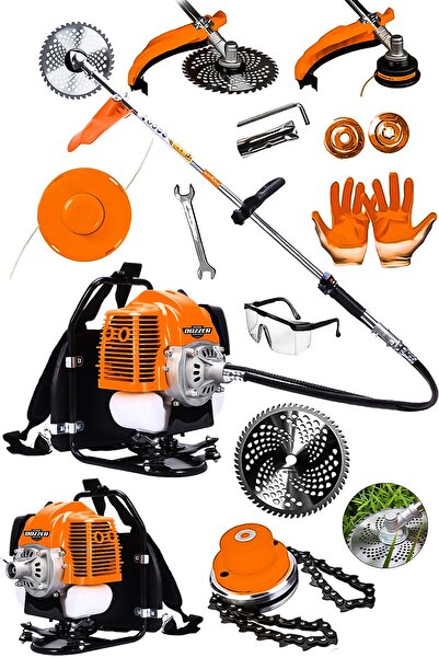 DOZZER Alman 2.4 Hp Sırt Tipi Benzinli Motorlu Ot Çalı Çim Biçme Tırpan Makin...