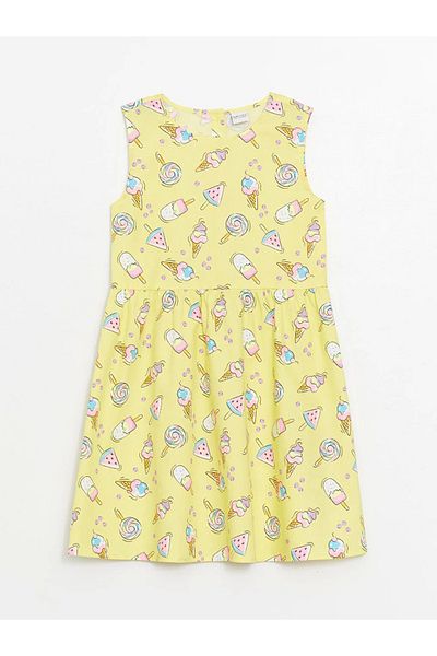 LC Waikiki LCW Kids - Rochie pentru fetiță cu imprimeu cu decolteu