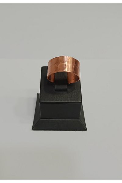 EldenEveBakır Zmay0002-2 Model Hammer Forged Copper Ring