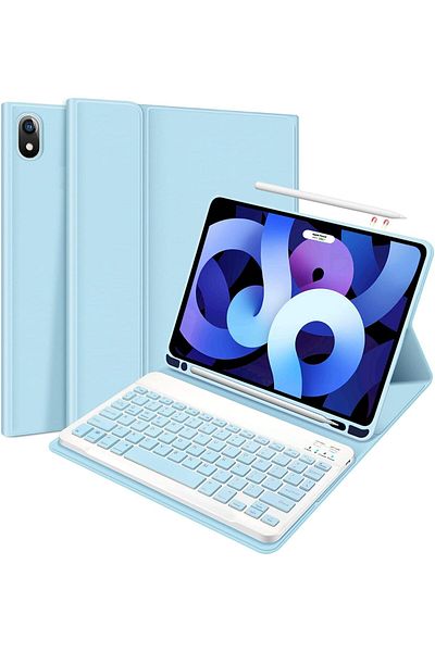 ESR ابل ايباد 10.الجيل 10.9 2022 - حافظة Qwerty تركية بإضاءة RGB مع لوحة مفاتيح