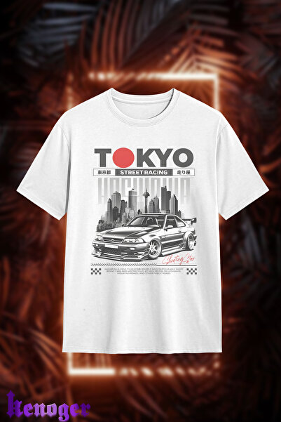 kenoger Μπλουζάκι Unisex Oversize με στάμπα Tokyo Street Racing