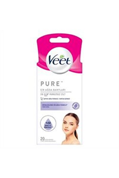 Baby ( KİL MASKESİ HEDİYE ) Veet Pure Ağda Bandı Yüz 20li ( 1 ADET )