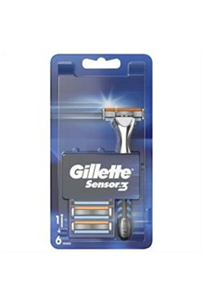 Baby Самобръсначка Gillette Sensor3 и 6 резервни ножчета за бръснене - Подаръ...