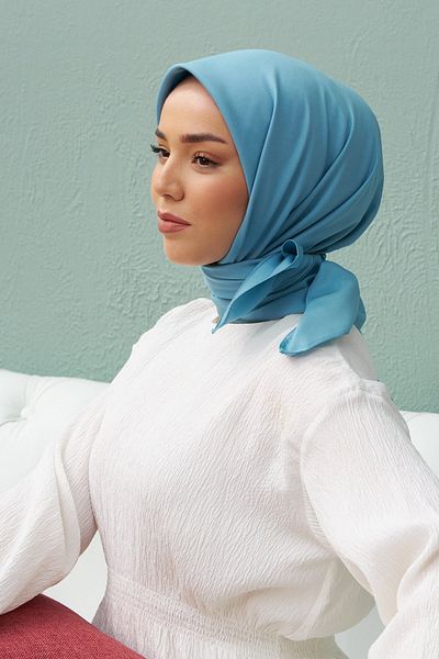 Silk Home Silk Home Μπλε Τυλιχτό Κασκόλ 11343-70 Απλό Σχέδιο