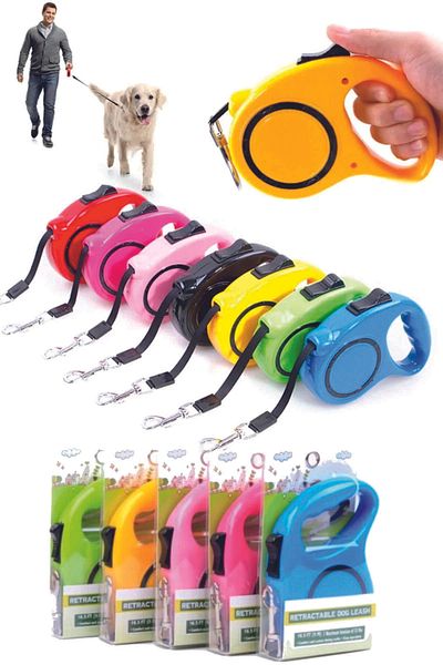 PatiCarni 5 Meter Cat and Dog Collar with Retractable Roller - Automatic