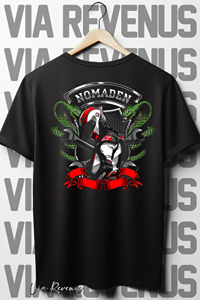 Vordevia NoMaden Oversize Μαύρο T-Shirt - Εκτύπωση στην πλάτη, Φαρδιά Εφαρμογ...