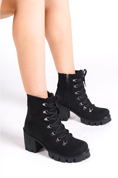 Paolo Zaccardi JOSS حذاء نسائي من الجلد السويدي ذو نعل لتقويم العظام - برباط ...