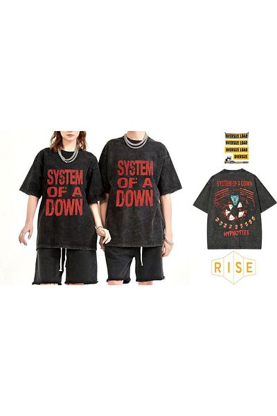 Metal Giyim تي شيرت System of a Down قابل للغسل مقاس كبير