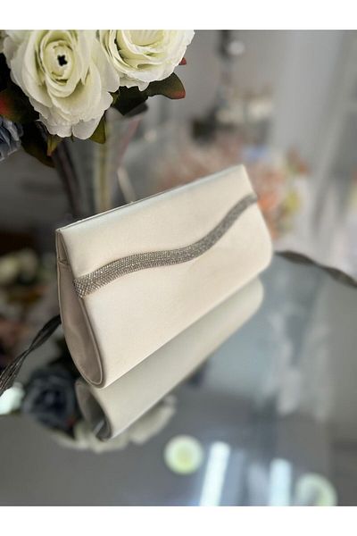 Blacktavern 498 Μοντέλο βραδινή τσάντα φορέματος - Σατέν κομψό σχέδιο