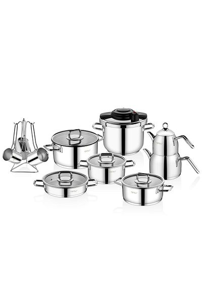 AROW MUBA CONSEPT - 16 Piece Venito Steel Taper Set, Dowry Set