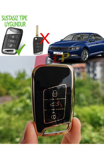 GCP German Car Parts Passat B8 Black Key Case - Accessory Modified