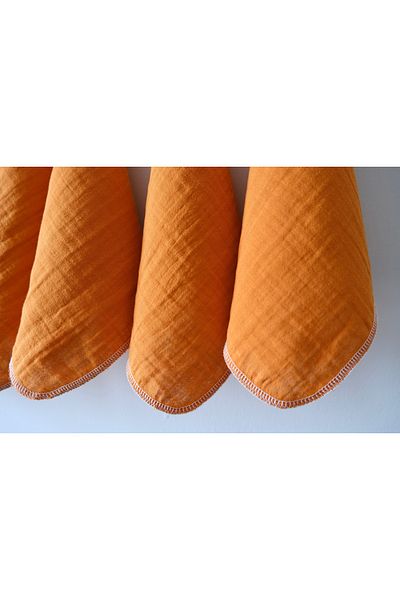 runbaby Run Baby 10 Pieces Muslin Fabric Baby Mouth Wipes and Sweat Cloth - Cinnamon
