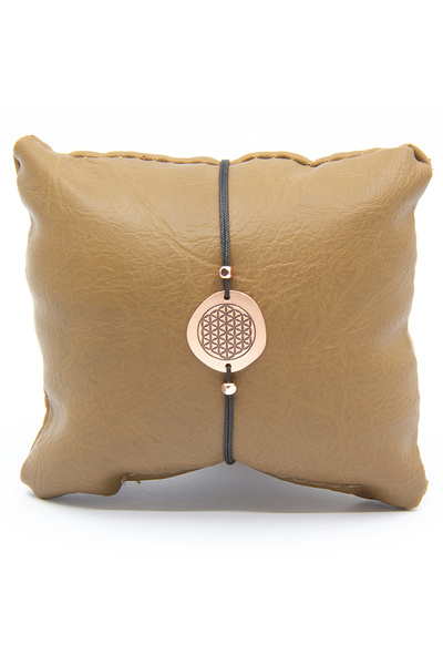 SB Unique Design Bakır, Yaşam Çiçeği, ipli ayarlanabilir el yapımı bileklik.