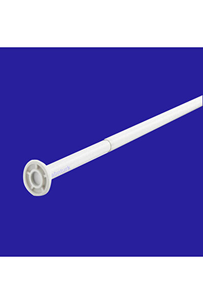 abnturk Gardolap içi Beyaz Askı Borusu 100-140cm arası Uzayıp Kısalan Ayarlı Sağlam Gardrop Borusu