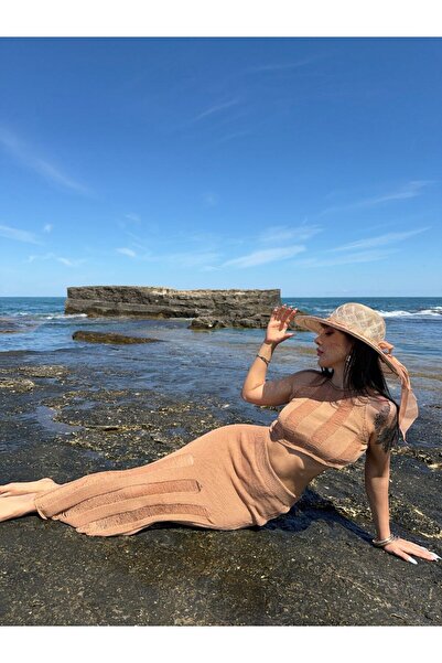 KENZA'A TRİKO Σετ Γυναικεία Πλεκτά Μπλούζα και Φούστα